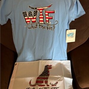 What The Fin new with tags and bonus flag!